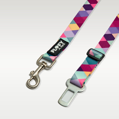 Cinturón de mascotas para carro Rombos Morados Frida Pets