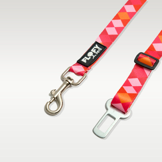 Cinturón de mascotas para carro Rombos Fucsias Frida Pets