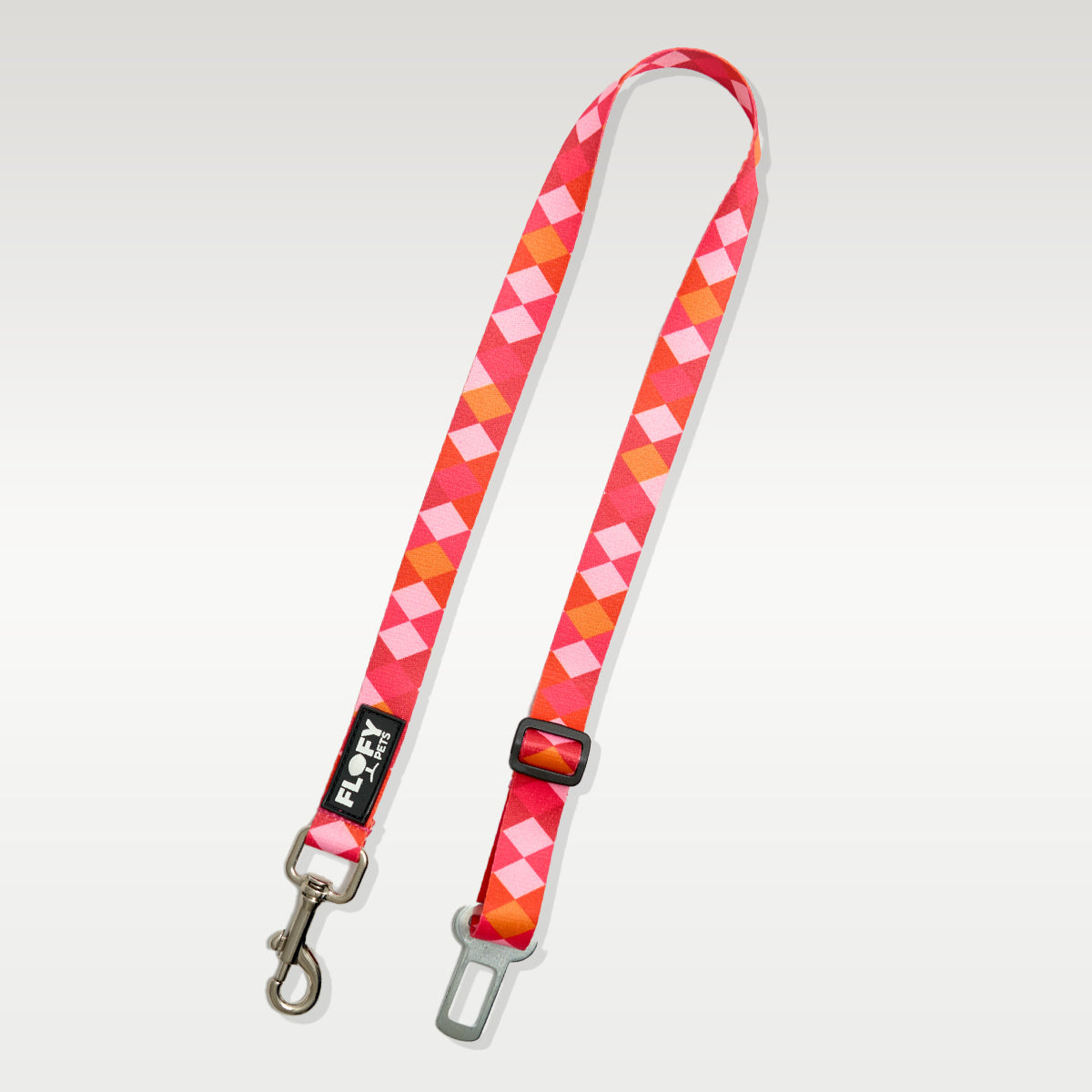 Cinturón de mascotas para carro Rombos Fucsias Frida Pets
