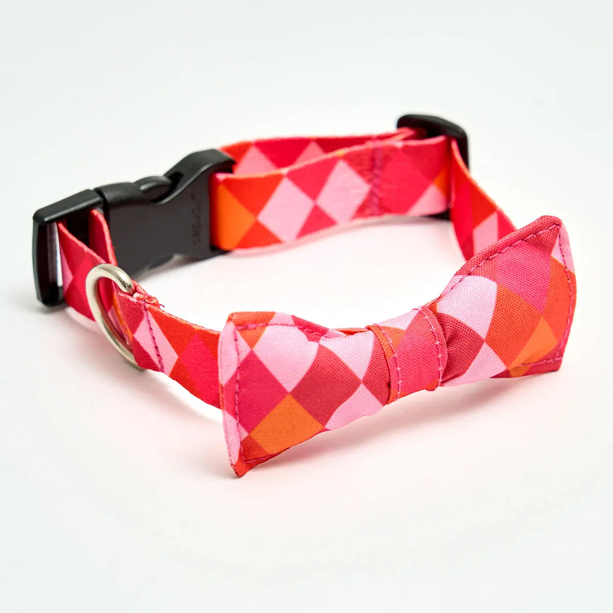 Collar  de mascotas Rombos  Fucsias Frida Pets
