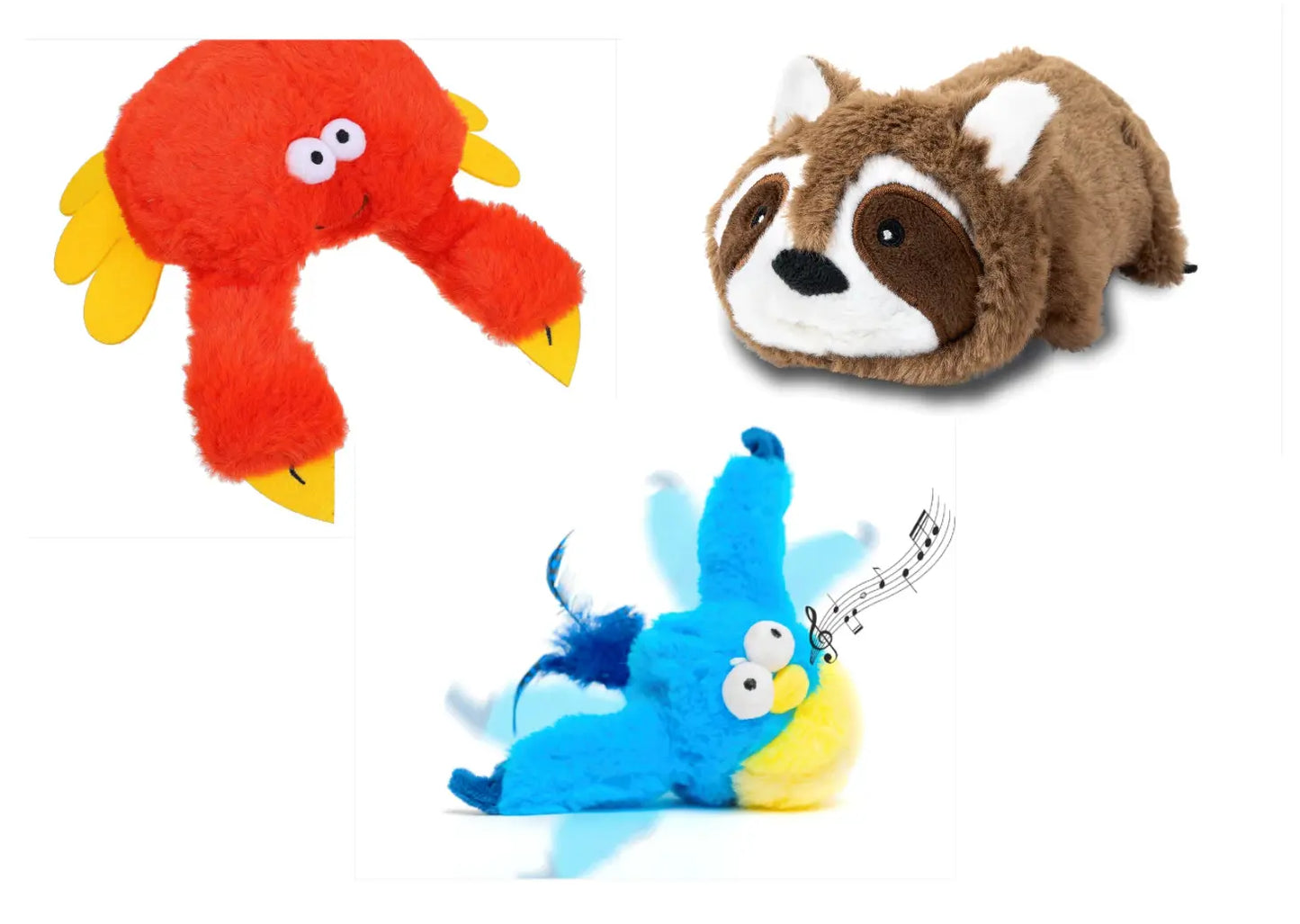 4Peluche con Movimiento y Sonido para mascotas - Carga USB Frida Pets