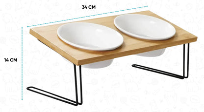 Comedero Doble En Ceramica - Altura Frida Pets
