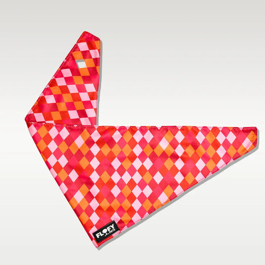 Pañoleta de mascotas Rombos Fucsias Frida Pets