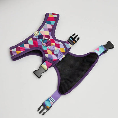 Pechera para mascotas Rombos Morados Frida Pets