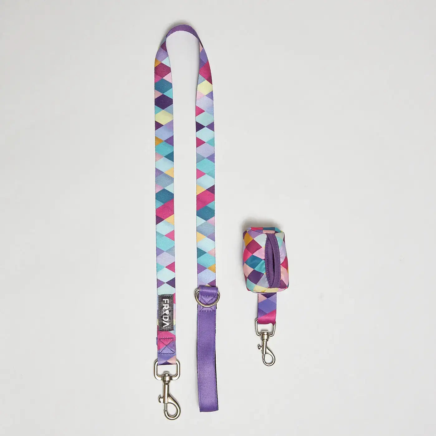 Pechera para mascotas y Correa - Rombos Morados Frida Pets